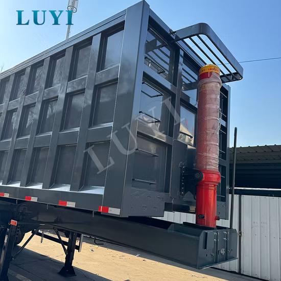 Semi-remorque à benne basculante à 3 essieux à levage hydraulique avant à levage arrière